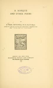 Tapa de A masque and other poems