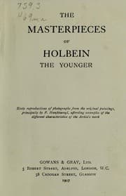 Tapa de The masterpieces of Holbein, the younger