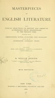Tapa de Masterpieces of English literature