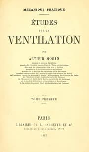 Tapa de Mécanique pratique. Études sur la ventilation