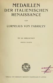 Tapa de Medaillen der italienischen Renaissance