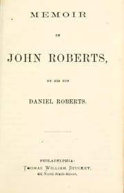 Tapa de Memoir of John Roberts