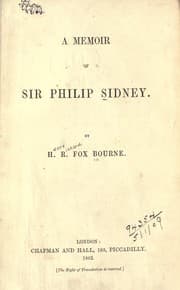 Tapa de A memoir of Sir Philip Sidney
