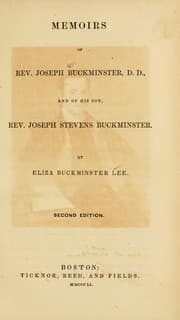 Tapa de Memoirs of Rev. Joseph Buckminster, D.D.