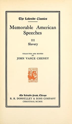Tapa de Memorable American speeches