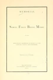 Tapa de Memorial of Samuel Finley Breese Morse