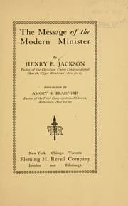 Tapa de The message of the modern minister