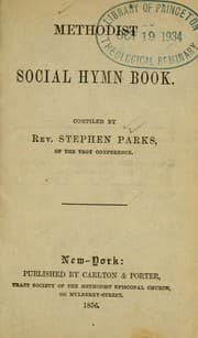 Tapa de Methodist social hymn book