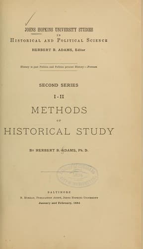 Tapa de Methods of historical study