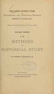 Tapa de Methods of historical study