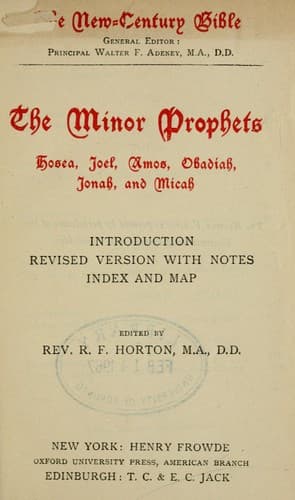 Tapa de The Minor prophets