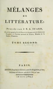 Tapa de Mélanges de littérature