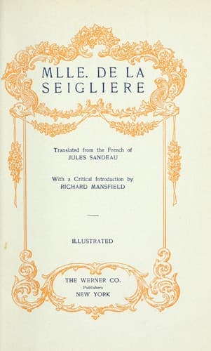 Tapa de Mlle. de la Seiglière