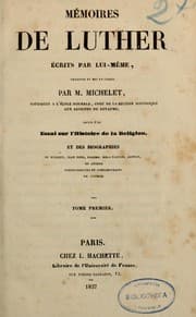 Tapa de Mémoires de Luther