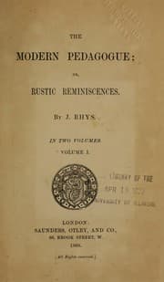 Tapa de The modern pedagogue, or, Rustic reminiscences