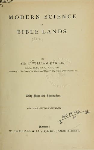 Tapa de Modern science in Bible lands
