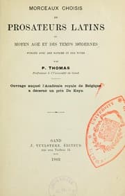 Tapa de Morceaux choisis de prosateurs latins du Moyen Âge et des temps modernes
