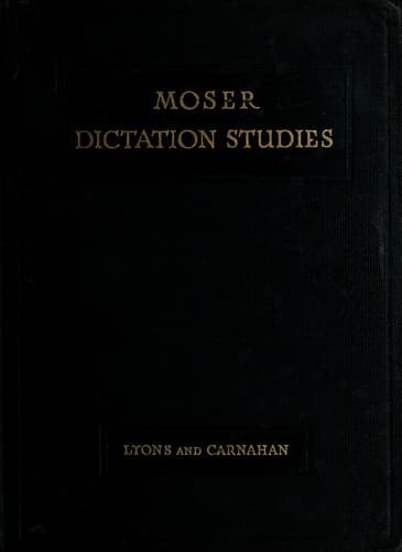 Tapa de Moser dictation studies
