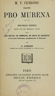 Tapa de M. T. Ciceronis oratio Pro Murena