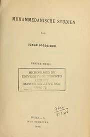 Tapa de Muhammedanische Studien