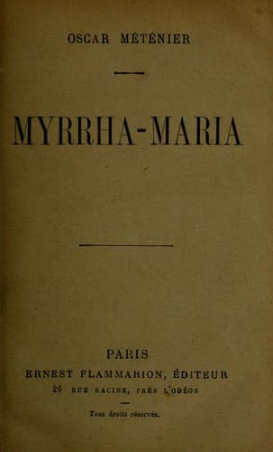 Tapa de Myrrha-Maria
