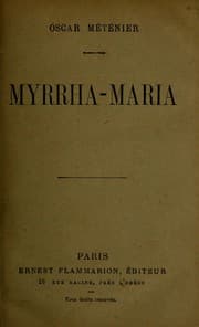 Tapa de Myrrha-Maria