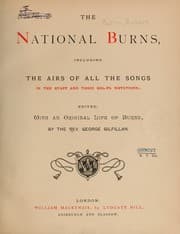 Tapa de The national Burns, including the airs of all the songs in the staff and tonic sol-fa notations