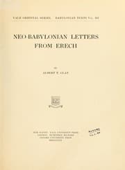 Tapa de Neo-Babylonian letters from Erech