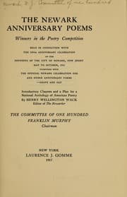 Tapa de The Newark anniversary poems