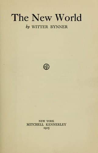 Tapa de The new world