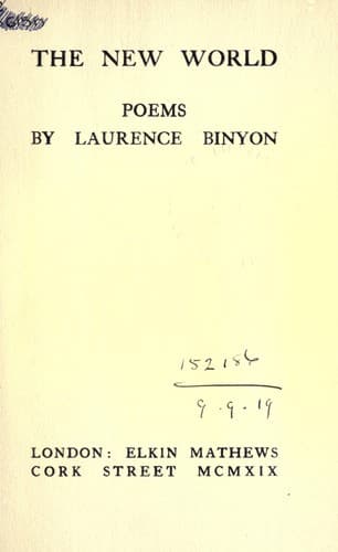 Tapa de The new world, poems