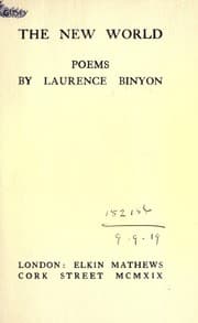 Tapa de The new world, poems