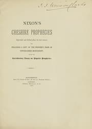 Tapa de Nixon's Cheshire prophecies