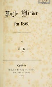 Tapa de Nogle Minder fra 1858