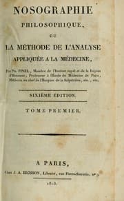 Tapa de Nosographie philosophique