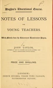 Tapa de Notes of lessons for young teachers