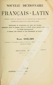 Tapa de Nouveau dictionnaire français-latin composé d'après les travaux les plus récents de la lexicographie