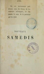 Tapa de Nouveaux samedis