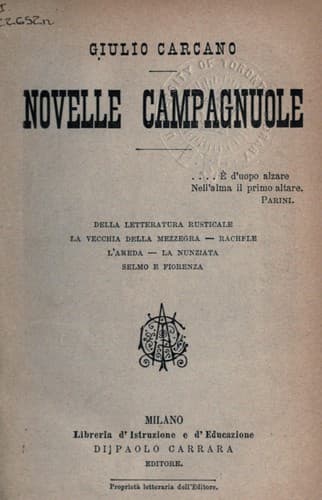 Tapa de Novella Campagnole; -