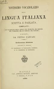 Tapa de Novissimo vocabolario della lingua Italiana