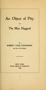 Tapa de An object of pity, or, The man Haggard