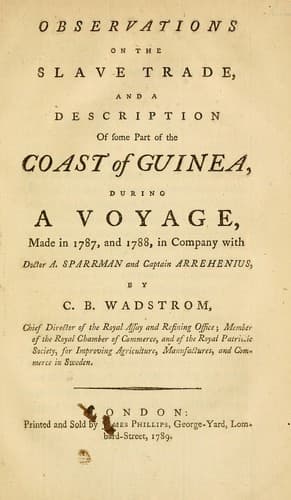 Tapa de Observations on the slave trade