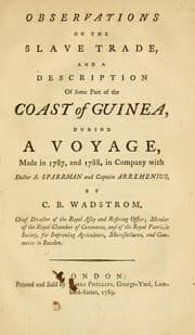 Tapa de Observations on the slave trade