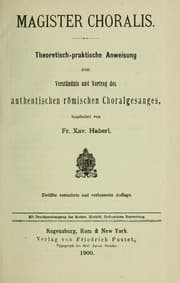 Tapa de Magister choralis