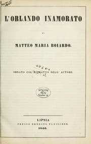 Tapa de L'Orlando Inamorato