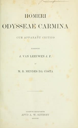 Tapa de Odysseae carmina