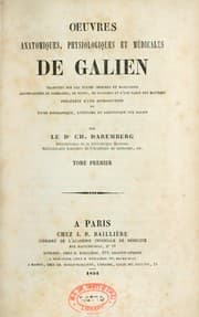 Tapa de Œuvres anatomiques, physiologiques et médicales de Galien