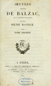Tapa de Oeuvres choisies de Balzac