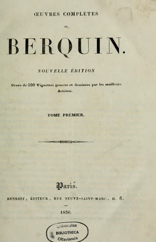 Tapa de Oeuvres complètes de Berquin