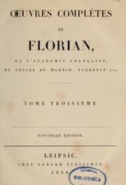 Tapa de Oeuvres complètes de Florian, de l'Académie française, de celles de Madrid, Florence, etc